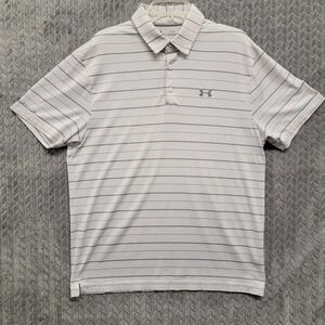 Under Armour ColdBlack Performance Golf‎ Polo Mens Large Loose Heatgear white
